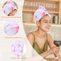 Miniatyrbillede 4 af 5: Mikrofiber Hårhåndklæde, Mikrofiber Hårhåndklæde Wrap, Absorberende & Hurtigtørrende Hår Turban til Kvinder