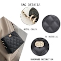 Miniatyrbillede 3 af 5: Crossbody-tasker til kvinder Læder ChainBag til kvinder Små crossbody-tasker til kvinder Punge Mode Læder Letvægts Håndtasker Skuldertaske
