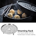 Miniatyrbillede 7 af 8: Rustfrit Stål Varmebestandig Dampkurv Tripod Design Non Stick Rack til Mad Kage (19CM)