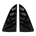 Miniatyrbilde 2 av 8: 1Par Sidevindu Louver Deksel Beskyttende Stilig Robust Vindu Triangulære Lukker Trim For Mk5 6R 6C Blank Svart