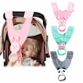 Miniatyrbilde 2 av 7: Justerbar Babyflaskeholder for Håndfri Flaskemating Hengende Barnevogn Seng Fiksering Drikkemating Brakett Stropp Magisk Klistremerke