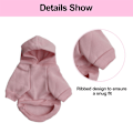 Miniatyrbilde 5 av 5: Fleece rosa hettegenser for hund, kjæledyrklær