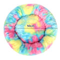 Pikkukuva 2 / 5: Plush-pehmustettu Lemmikkivuode, Donut-koiranvuode Pienille Koirien, Pyöreä Koiranvuode, Pehmeä Hämäräinen Rauhoittava Vuode Koirien & Kissojen, Mukava Kissavuode, Ulkohalkaisija 50cm