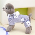 Miniatyrbillede 2 af 6: Hundevintervarm Hvalpe Trøje Hoodie Flanel Koldt Vejr Kæledyrs Tøj Outfits Tøj Sød Kat Jumpsuie Onesie Frakke (Grå)