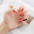 Miniatyrbild 2 av 5: 24-pack Magic Mirror Powder Wear Naglar, Medium Längd Spik Falska Naglar Full Coverage, Akryl Falska Naglar för Händer, Sommar Nagelkonst Ljus Färg