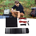 Miniatyrbillede 1 af 8: Foldbar Solpanel Vandtæt Bærbar 4 Foldbar Solpanel Batterilader til Camping Udendørs 100W 18V