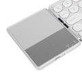Miniatyrbild 3 av 8: Round Key Bluetooth Vikbart Tangentbord med Touchpad Universell 140mAh Trådlöst 64-tangenters Vikbart Tangentbord Silver