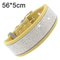 Miniatyrbillede 2 af 5: Glansfuld fløjl læder rhinestone stor hundekrave holdbar justerbar reflekterende kæledyrs krave