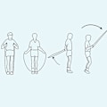 Miniatyrbillede 5 af 5: [2 Pak] Justerbar Længde Tangle-Free Segmented Perle Hoppetov til Fitness Træning, Vægttab