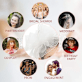 Miniatyrbillede 5 af 5: Fascinator Hatte 20'erne 50'erne Hat Cocktail Te Party Hovedbeklædning med Slør til Piger og Kvinder