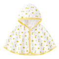 Miniatyrbillede 2 af 8: Baby Kappe Kappe Sommer Åndbar Hætte Blære Crepe Solbeskyttelse Baby Kappe til Småbørn L Længde 15in
