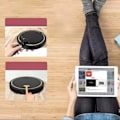 Miniatyrbillede 1 af 6: Automatisk Støvsuger Intelligent Fejerobot Genopladelig Indbygget 2000mAh Batteri med Vandtank Sort