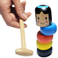 Miniatyrbild 3 av 7: Oöverstiglig Trägubbe Magisk Leksak Odödlig Daruma Magiska Trick Magisk Trägubbe Trädocka Man Magisk Leksak Rolig Leksak Scenmagiska Rekvisita Present till Pojkar