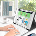 Miniatyrbild 4 av 5: Ultratunn trådlöst Bluetooth-tangentbord med styrplatta - Universellt laddningsbart tangentbord för iPad iOS Android Windows-enheter