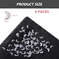 Miniatyrbillede 2 af 5: 1200 stk Hvide Neglecharms Flatback Mån/Oval Former 3D Neglecharms Material Pynt