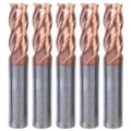 Miniatyrbillede 2 af 2: 55HRC End Mill Bronze Nano-belagt 4-skærs Fræser 12x3Cx12Dx75L (5 stk)