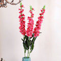 Miniatyrbillede 1 af 2: Kunstig Simuleret Blomst Bouquet Hjem Kommerciel Fest Dekoration (Rosafarvet)