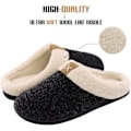 Pikkukuva 2 / 5: Miesten mukavat Memory Foam -tohvelit pörröisellä, villamaisella vuorella, slip-on-puukenkätossut liukumattomalla kumipohjalla Schwarz M