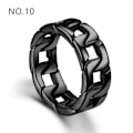 Miniatyrbilde 2 av 6: 316 titanstålring for menn, rustfritt stål kjede ring