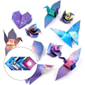 Miniatyrbilde 6 av 6: Stjernehimmel Origamipapir 100 Ark 6 tommer Kvadrat Forskjellige Farger på Begge Sider Håndverk Origamipapir Kunst