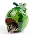 Miniatyrbilde 2 av 8: Keramisk Hamsterhus i Tegneserieform, Lite Dyr Habitat Burhus Sommerkjølig Hamstergjemmested Rede