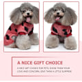 Miniatyrbillede 6 af 6: Hjerte-Sweatre til Små Hunde, Fleece Hvalpe Pjs Jammies, 4 Ben Hundetøj, Vintervarme Onesies Jumpsuit Tøj til Kæledyr