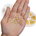 Miniatyrbillede 3 af 5: 1380 stk. O-Ring Forbindelser Metal Åbne Springringe, Springringe til Smykkefremstilling Forbindelser (4 mm 5 mm 6 mm 8 mm 10 mm 12 mm)