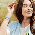 Miniatyrbild 4 av 5: Vävda blommiga armband för kvinnor, tonåringar, flickor, pojkar, par, wrap-rep, charm, strand, surf, flätad, justerbar