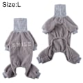 Miniatyrbillede 2 af 6: Hundeklæder Efterår og vinter ternet nederdel fire ben fleece kæledyr fire ben høj krave sweater