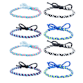 Miniatyrbilde 1 av 5: 8 stk Flettede Armbånd Lykketau Armbånd Håndleddsbånd Håndleddsmansjetter Justerbare, for Kvinner Menn