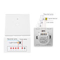 Miniatyrbild 7 av 8: WiFi RF Ljusströmbrytare Touchkontroll Vattentät Glaspanel Stöd för Röststyrning Smart Väggströmbrytare 10A AC80‑260V