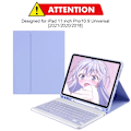 Miniatyrbild 2 av 5: Tangentbordsfodral Trådlöst tangentbordsskydd med pennhållare Tangentbordsfodral för ipad 11-tums Pro/10,9 Universal [2021/2020/2018]