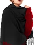 Women's Thick Soft Cashmere Wool Pashmina Shawl Wrap Scarf - Warm Solid Stole