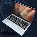 Miniatyrbild 7 av 8: 14,1 tums FHD Laptop Ultra Slim 8GB DDR4 RAM för Intel Celeron J4105 Processor Laptop PC för Windows 10 11 100‑240V 256GB EU-kontakt