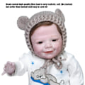 Miniatyrbild 6 av 8: 55cm Babydocka för flickor, Mjuk och Bedårande Reborn-docka, Helkropp, Livsliknande Nyfödd Dockleksak med Öppna Ögon