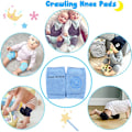 Miniatyrbild 5 av 5: 3 par babykryp-skydd halkfria knäskydd för att skydda babyns knän