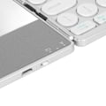 Miniatyrbild 4 av 8: Round Key Bluetooth Vikbart Tangentbord med Touchpad Universell 140mAh Trådlöst 64-tangenters Vikbart Tangentbord Silver