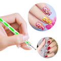 Miniatyrbild 4 av 5: 5-pack nagelprickpenna-set, nagellacksmålning, manikyr, prickar, nagelkonst, dubbeländad nagelkonstspets, borr