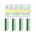 Miniatyrbild 6 av 8: Terminalblock Breakout Board LED-lampa 3.3V 3A Terminalblockmodul för RPi A+3A+B+2B 3B 3B+4B