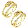 Miniatyrbild 1 av 5: Anti-ångest Ringar för Kvinnor Män Unisex Justerbara Stackbara Snurrande Oro Ring