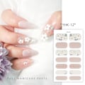 Miniatyrbilde 5 av 5: 3-pakks full nail-klistremerker, neglelakkstrimler, glitrende selvklebende DIY-kunstdekalstrimler