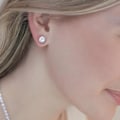 Miniatyrbillede 3 af 5: Dames 14K Guldbelagte CZ Stud Øreringe Simulerede Diamant Runde Cubic Zirconia Øre Stud Sæt (5 Par)