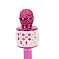 Miniatyrbilde 5 av 8: Barnas Bluetooth-mikrofon Trådløs LED-lys Vinger Dekorasjon USB Oppladbar Håndholdt Legering Mikrofon Høytaler Rosa