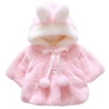 Miniatyrbilde 2 av 8: Babyjente Pels Fleece Pageantjakke Vinter Varmt Jakke Hettematte Ytterslitasje Jul Snødrakt for 1-6 Måneder Rosa