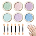 Miniatyrbild 1 av 6: 6-pack Nagelpulver Set 6 Färger Nagelpulver Nagel Effekt för Nageldekoration Salong Hem DIY