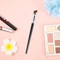 Miniatyrbillede 4 af 5: Ultratynd flad-hoved makeup børste, lavet af fiberhår