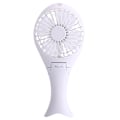 Miniatyrbillede 2 af 2: Mini Bærbar USB Elektrisk Fan Genopladelig Fisk Form Foldbar Håndholdt Kølefansi (Hvid)