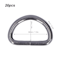 Miniatyrbild 6 av 8: 20 st D-ringar 4x38x23mm Stark Konstruktion Bred Användning Elegant Utseende DIY Hantverk för Väskor Plånböcker Armband Vapen Färg