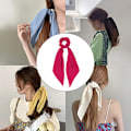 Miniatyrbild 5 av 7: 4-pack Hårscarf för Kvinnor Knuten Rosett Hårsnoddar Elastiska Band Hästsvanshållare för Kvinnor och Flickor