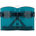 Miniatyrbillede 7 af 7: Multifunktionel Foldbar Læsestol Justerbar 0-180° Vinkel Bogreol (Transparent Blå)